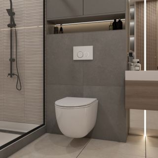 Клавиша смыва Maretti Elena AC12EA-746, белый/хром