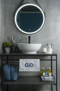 Раковина Gid N9001 51101 накладная белая 45x45x17