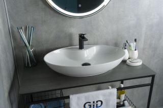 Раковина Gid N9438 51151 накладная белая 65x43x12