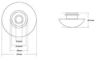 Накладка на слив для раковины ABBER AC0014MLG светло-серый