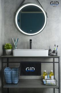 Раковина Gid Nc9399 52225 накладная белая / черная 60x34x11