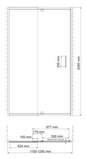 Душевая дверь Wasserkraft Berkel 48P05 120x200