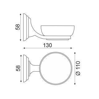 Мыльница Maretti Karla KA8012010, хром