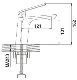 Смеситель для раковины Shevanik S8001H чёрный