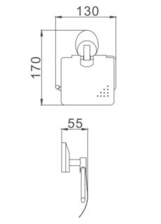 Держатель для туалетной бумаги Haiba HB1603 хром