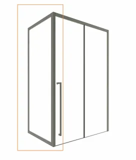 Торцевое стекло Timo TSS-900/13C-8 T60 90 см профиль никель стекло прозрачное