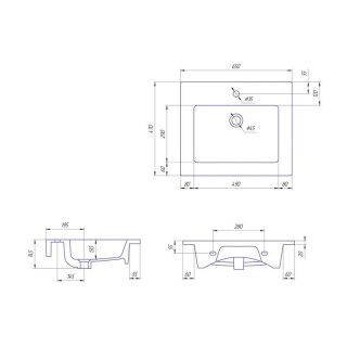 Раковина Grossman ОСКАР-65