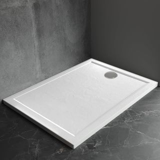 Душевой поддон Veconi Pietra W, 900x900x30, искусственный камень, белый