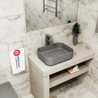 Раковина Point Меркурий PN43832GM 50см графит