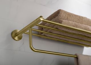 Полка для полотенец Timo Saona 13058/17 золото матовое