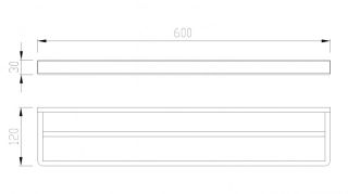 Двойной полотенцедержатель ABBER Westen AA1756G 60см золото матовое