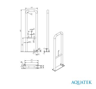 Поручень настенный Aquatek POR-0000005  хром