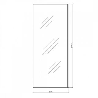 Шторка на ванну 60х140 см Maretti Marta MA41F6014099-015, профиль хром
