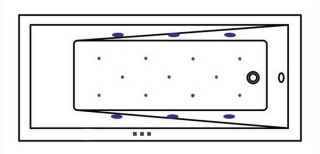 Гидромассажная ванна Whitecross Wave 0101.170075.100.RELAX.GL 170x75см Relax золото