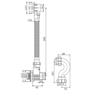 Слив-перелив для ванны автомат Frap F68-29