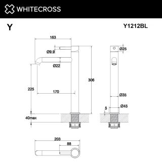 Смеситель для раковины WHITECROSS Y Y1212CR хром