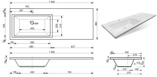 Раковина над стиральной машиной Эстет Даллас ФР-00002166 Л 130см белый