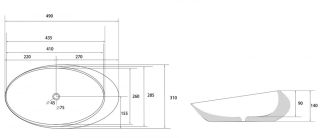 Раковина ABBER Bequem AC2107 49см белый