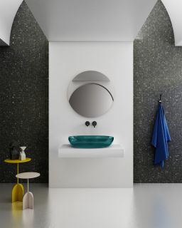 Раковина ABBER Kristall AT2801Aquamarin 60см бирюзовый