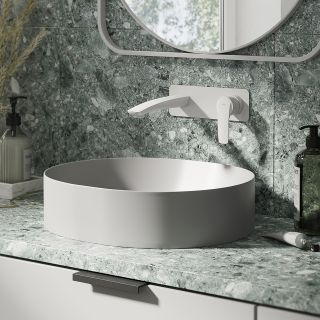 Встраиваемый смеситель для раковины IDDIS Ray белый матовый RAYWT00i65