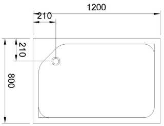 Душевой поддон Royal Bath 120x80см левый белый RB8120HP-L