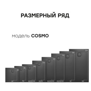 Душевой поддон Starohome Cosmo 22126533 100x90 см чёрный матовый