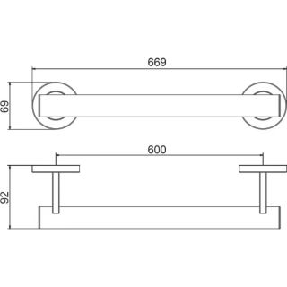 Ручка-поручень для ванной Gappo G8106 хром