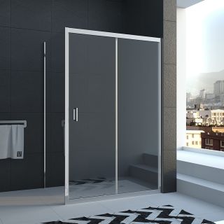 Душевой уголок Veconi Rovigo RV-046, 1100х700х1950, хром, стекло прозрачное