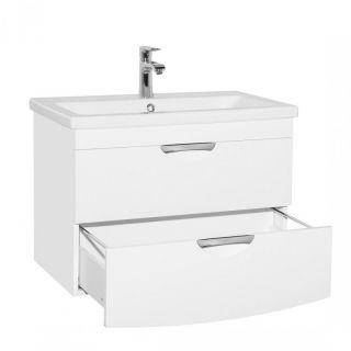 Тумба под раковину STYLE LINE ЛС-000010037  "Жасмин 2" (2 ящ.), Комо 80, Люкс белая, PLUS