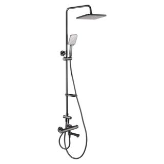 Душевая стойка Swedbe Hermes 5115B с термостатическим смесителем для ванны чёрный