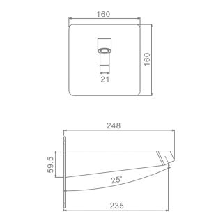 Кронштейн для верхнего душа Raglo R470.33 хром
