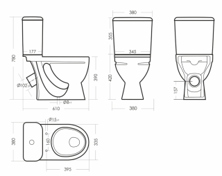 Унитаз-компакт Sanita Стандарт белый