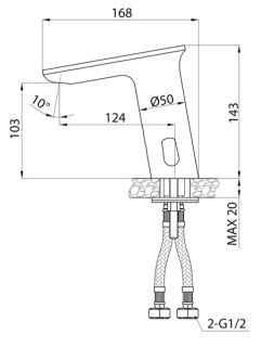 Сенсорный смеситель для раковины IDDIS Pulse PULSBS2i86 хром