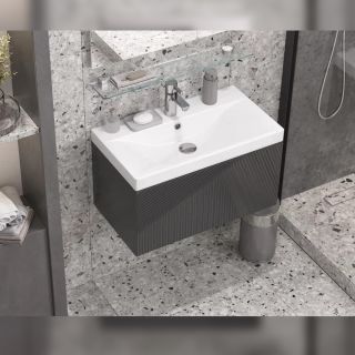 Тумба под раковину подвесная Velvex Edge tp.EDG.9696.70.1Y графит, 70 см