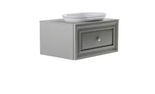 Тумба с раковиной Astra-Form Шарм 4631177715020 80 см серый матовый