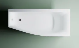 Ванна из искусственного камня Astra-Form Скат 01010015 правая 170x75 см белый глянец