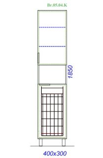 Пенал Aqwella Бриг Br.05.04.K/W