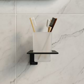 Стакан IDDIS Slide подвесной чёрный матовый SLIBSG1i45