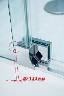 Душевая дверь CEZARES SLIDER-B-1-90/100-GRIGIO-NERO черный