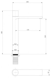 Смеситель для раковины ABBER Rund AF8711 хром