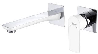 Встраиваемый смеситель для раковины ABBER Weiss Insel белый/хром AF8082W