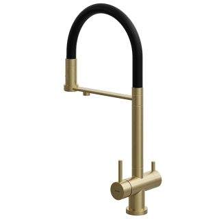 Смеситель для кухни Kohr Berga Series 1LQ280204BG-0000A брашированное золото/чёрный