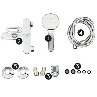 Смеситель для ванны и душа Frap F3249 белый хром