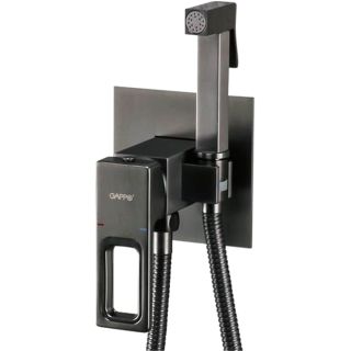 Гигиенический душ со смесителем Gappo G7217-9 оружейная сталь