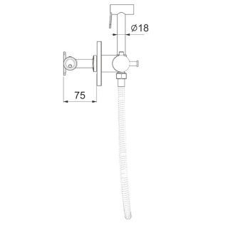 Гигиенический душ с термостатом Gappo G7290 хром