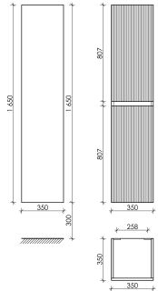 Пенал подвесной Sancos Snob T PSNT35SM 35см Doha Soft