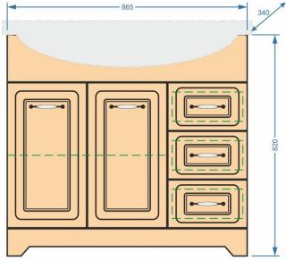 Тумба под раковину Stella Polar Кармела 90см карпатская ель SP-00000180