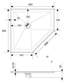 Душевой поддон RGW ST/T-W 16155088-01 80x80см белый