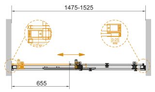 Душевая дверь CEZARES STYLUS-SOFT-BF-1-150-C-Cr хром
