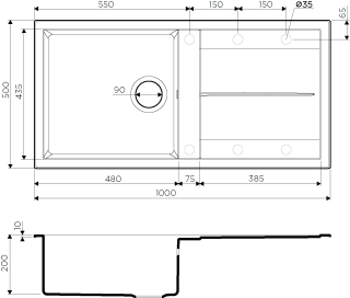 Мойка кухонная Omoikiri Sumi 100-SA Tetogranit/бежевый